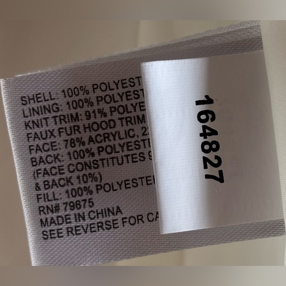 Michael Kors Bone White Coat Belted MK Jacket Fur Hood NWT $280 Super Vibrant - Picture 14 of 15